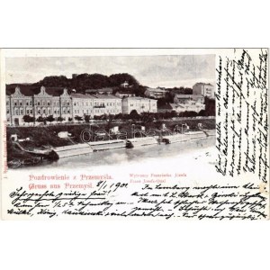 1901 Przemysl, Wybrzezy Franciszka Józefa / Quai / quay (surface damage)
