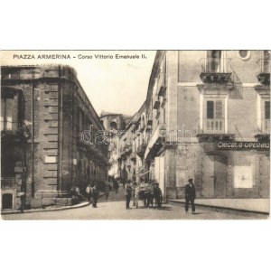 Piazza Armerina, Corso Vittorio Emanuele II, Circolo Operaio, Cinema Tripoli / street view, workers' club...