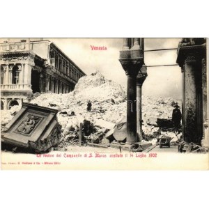 Venezia, Venice; Le rouine del Campanile di S. Marco crollato il 14 Luglio 1902 ...