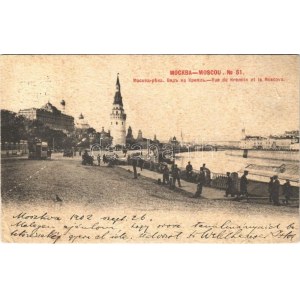 1902 Moscow, Moscou; Vue du Kremlin et la Moscova / Kremlin, quay (r)