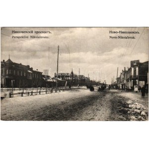 Novosibirsk, Novonikolayevsk, Novo-Nikolaievsk; Perspektive Nikolaievsky / Nikolayevsky Prospect, shops...