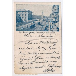 1899 (Vorläufer) Saint Petersburg, St. Petersbourg; Nwsky Prospect. Mini card (7,8 x 5,2 cm) (Rb)
