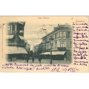 1901 Bucharest, Bukarest, Bucuresti, Bucuresci; Calea Victoriei, Hotel and Restaurant Capsa...