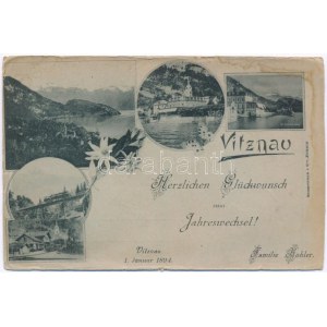 1893 (Vorläufer) Vitznau, Herzlichen Glückwunsch zum Jahreswechsel! Familie Kohler ...
