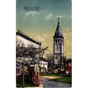 1917 Skocjan, San Canziano, St. Kanzian; Kirche / chiesa / cerkev / church (EK)