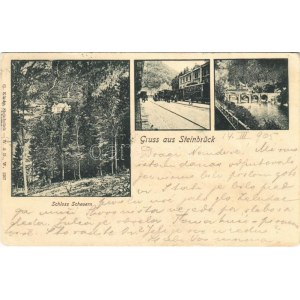 1905 Zidani Most, Steinbrück; Schloss Scheuern, Bahnhof, Viadukt / castle, railway station, train, bridge (EK...