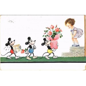 1931 Mickey egér / Mickey Mouse. Disney WSSB 8876. (crease / gyűrődés)