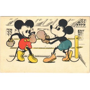 1931 Mickey egér boxol / Mickey Mouse boxing. Walter E. Disney WHB