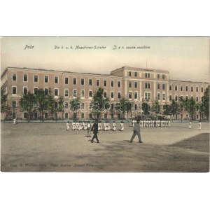 Pola, Pula; K.u.K. Marine Maschinen Schulen und Exercierplatz, Matrosen / Austro...