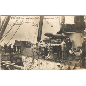 1916 Június 22, Fiume, Rijeka; SMS Csepel osztrák...