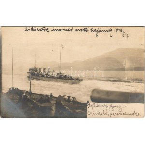 1916 Osztrák-magyar haditengerészet torpedóromboló ütközetre induláskor / K.u.K. Kriegsmarine Zerstörer / Austro...