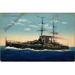 1916 SMS Szent István az Osztrák-Magyar Haditengerészet Tegetthoff-osztályú csatahajó / K.u.K. Kriegsmarine ...