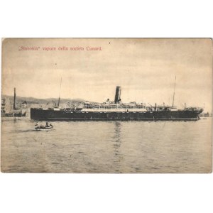 1907 A Slavonia kivándorló hajó a kikötőben / Slavonia vapore della societa Cunard ...