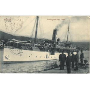 1908 Abbazia, Opatija; Ausflugdampfer Tátra / TÁTRA egycsavaros tengeri személyszállító gőzhajó ...