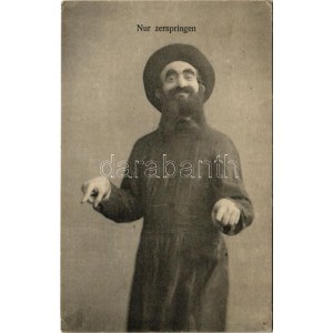 1906 Nur zespringen / Zsidó férfi. Judaika / Jewish man, Judaica