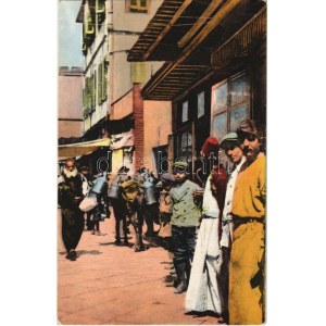 1917 Salonique, Coutumes / Jewish merchants in Thessaloniki. Judaica