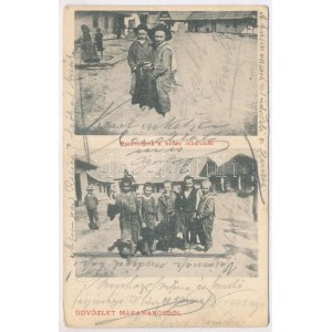 ~1900 Üdvözlet Máramarosból! Gyermekek a héber iskolából. Wizner és Dávid kiadása, Judaika / Greeting from Maramures...