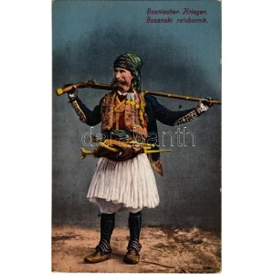 Bosnischer Krieger / Bosnyák katona / Bosanski ratobornik / Bosnian soldier + 1914 M. kir. gyulai 2...