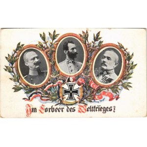 Im Lorbeer des Weltkrieges / WWI German and Austro-Hungarian K.u.K. military, Viribus Unitis propaganda. Art Nouveau...