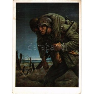 Kameraden / WWII German Wehrmacht Heer soldiers. München, Haus der Deutschen Kunst. Verlag Heinrich Hoffmann s...