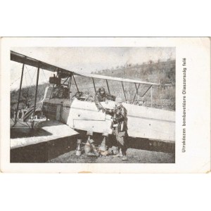 1917 Útrakészen bombavetésre Olaszország felé, magyar első világháborús pilóta repülőgépben / WWI Austro-Hungarian K.u...