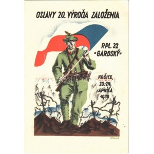 1938 Kassa, Kosice; Oslavy 20. Vyrocia Zalozenia. P.P.L. 32. Gradsky / 20th anniversary of the foundation of P.P.L...