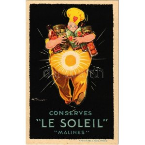 Conserves Le Soleil Malines. Arcitaire, Liege, Paris / Francia konzerváru reklám / French canned food advertisement...