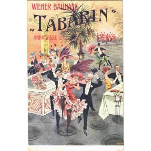 Wiener Ballhaus Tabarin. Annagasse 3. / Bácsi táncház reklámlapja / Viennese dance hall advertisement...