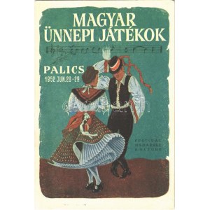 1952 Palics, Palic; Magyar Ünnepi Játékok / Festival Madarske Kulture ...