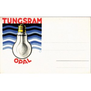 Tungsram Opal villanykörte reklám képeslap / light bulb advertisment postcard s...