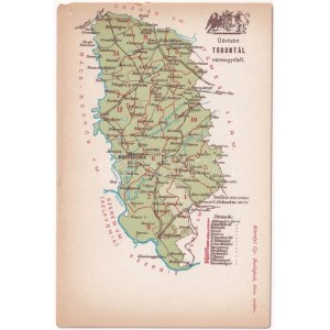 Torontál vármegye térképe. Károlyi Gy. kiadása / Map of Torontál County (EM)