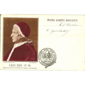 1901 Leo XIII P.M. Anno Santo MDCCCC. Cosmos Catholicus / Pope Leo XIII s: C. Cingolani (EK)