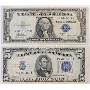 Amerikai Egyesült Államok 1945-1946. (1935B) 1$ Silver certificate kék pecséttel William Alexander Julian, Fred M...