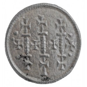 1141-1162. Denár Ag II. Géza (0,24g) T:1,1- patina / Hungary 1141-1162. Denar Ag Géza II (0,24g) C:UNC...