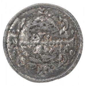 1141-1162. Denár Ag II. Géza (0,21g) T:1- patina / Hungary 1141-1162. Denar Ag Geza II (0,21g) C:AU patina Huszár...