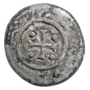 1141-1162. Denár Ag II. Géza (0,21g) T:1- patina / Hungary 1141-1162. Denar Ag Geza II (0,21g) C:AU patina Huszár...