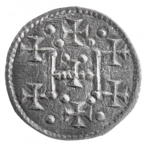 1162-1172. Denár Ag III. István (0,21g) T:1- / Hungary 1162-1172. Denar Ag Stephen III (0,21g) C:AU Huszár: 161....