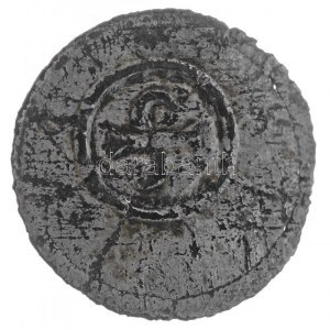 1162-1172. Denár Ag III. István (0,22g) T:2 patina, lakkozva / Hungary 1162-1172. Denar Ag Stephen III (0,22g) C...