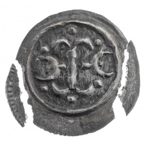 ~1141-1235. Denár Ag II. Géza - II. András kora (0,13g) T:1-,2 ki., patina RRR! / Hungary ~1141-1235. Denar Ag ...