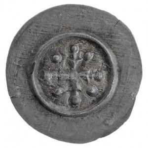 1162-1172. Denár Ag III. István hibrid veret (0,19g) T:1,1- hajlott lemez / Hungary 1162-1172. Denar Ag Stephen III...