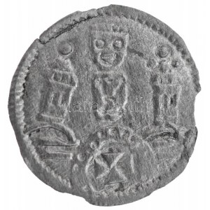 1205-1235. Obolus Ag II. András (0,30) T:1-,2 kis ki. / Hungary 1205-1235. Obolus Ag Andreas II (0,30g) C:AU...