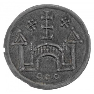 1205-1235. Denár Ag II. András (0,59g) T:1- patina, apró ph. / Hungary 1205-1235. Denar Ag Andreas II (0,59g) C...