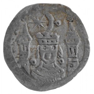 1205-1235. Denár Ag II. András (0,55g) T:2- patina / Hungary 1205-1235. Denar Ag Andreas II (0,55g) C...