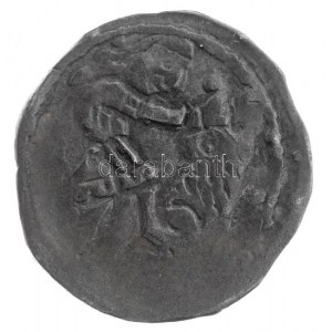 1205-1235. Denár Ag II. András (0,76g) T:2- patina / Hungary 1205-1235. Denar Ag Andreas II (0,76g) C...