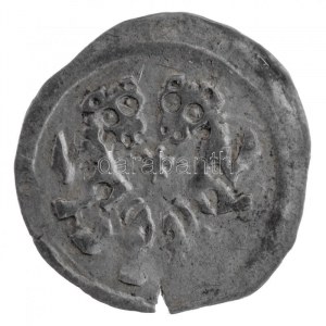 1205-1235. Denár Ag II. András (0,55g) T:1-,2 patina, kitörés / Hungary 1205-1235. Denar Ag Andreas II (055g) C:AU...