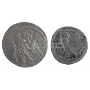 1235-1270. Denár Ag IV. Béla (0,39g) + 1235-1270. Obulus Ag IV. Béla (0,22g) T:2-,3 / Hungary 1235-1270. Denar Ag ...