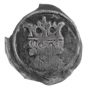 1235-1270. Obolus Ag IV. Béla (0,18g) T:2 kitörés RRR! / Hungary 1235-1270. Obolus Ag Bela IV (0,18g) C...