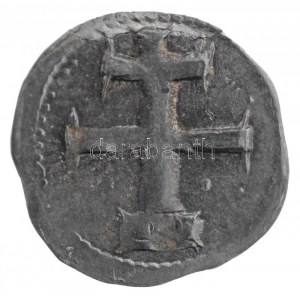 1290-1301. Denár Ag III. András (0,30g) T:2- karc, patina R! Hungary 1290-1301. Denar Ag Andrew III (0,31g) C...