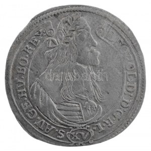 1663K-B 15kr Ag I. Lipót Körmöcbánya (5,61g) T:2- / Hungary 1663K-B 15 Kreuzer Ag Leopold I Kremnica (5,61g) C...