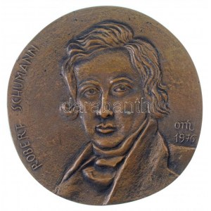 Osváth Mária (1921-1998) 1976. Robert Schumann egyoldalas Br emlékérem (400g/123mm) T:2 / Hungary 1976. ...